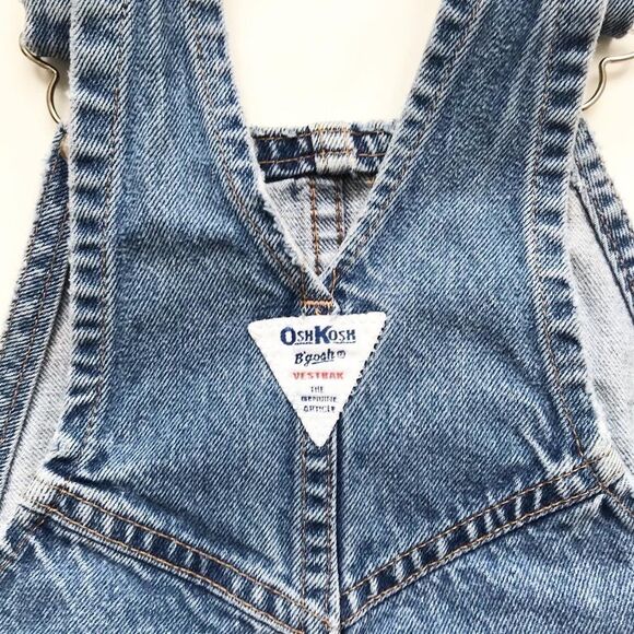 Vintage Oshkosh B’gosh logo denim overalls VGUC 3T - Picture 10 of 11